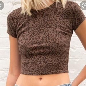 Brandy Melville Ashlyn cheetah print top